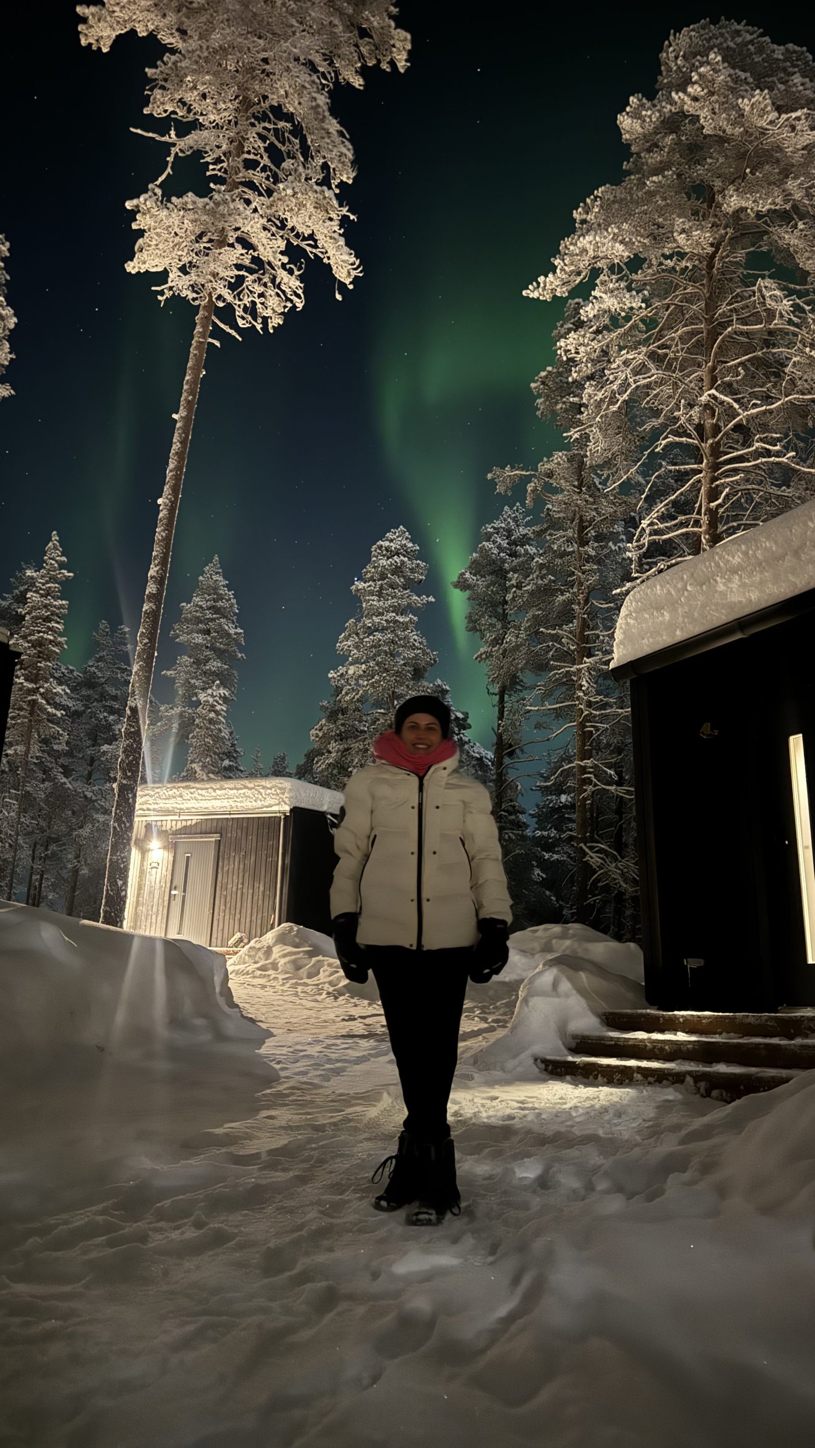 Aurora sobre cabana